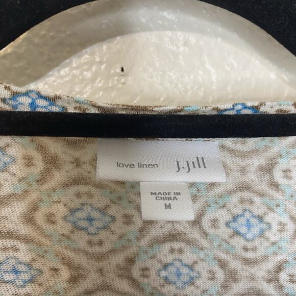 J.Jill Womens Love Linen Knit Top Asymmetric Shirt Size Medium - Picture 3 of 7